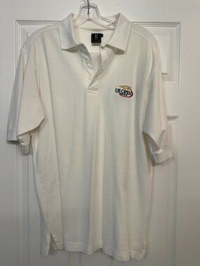 Vintage 2002 US OPEN TENNIS white polo shirt - short sleeves - Men's / Unisex M